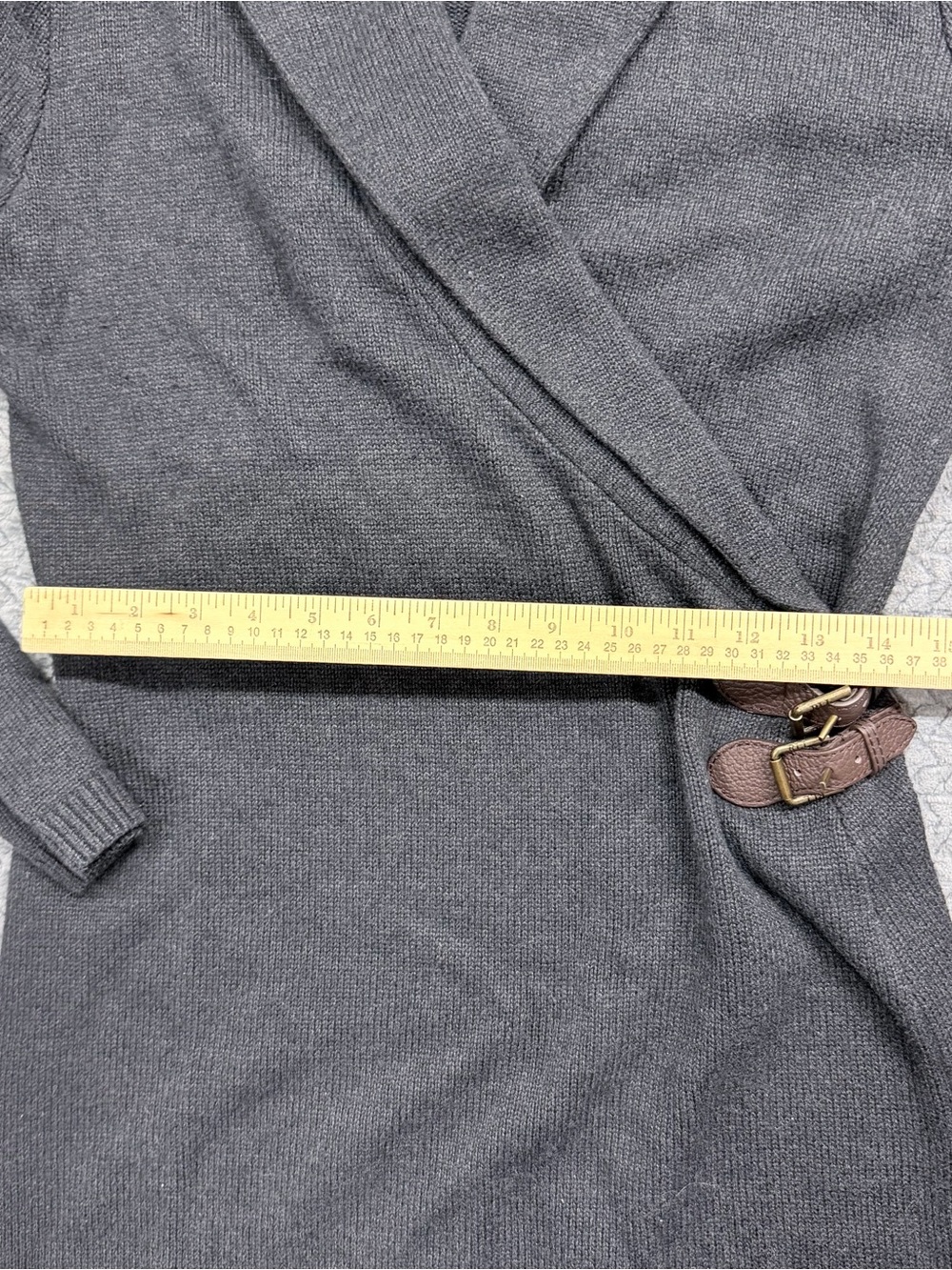 Lauren Ralph Lauren Haddon Hall Sweater Dress in Granite Grey Size Medium - Picture 12 of 12